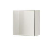 YWJFSA Nicho de Ducha Empotrable 32 × 32cm Baño Nicho Sola Capa,Impermeable,No Necesita Azulejos,Hornacina Baño Empotrable para Gel Ducha Champú Artículos Tocador,Blanco Marfil