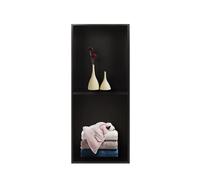 YWJFSA Nicho de Pared de Acero Inoxidable 70 × 28cm Estantería Doble,Impermeable,Sin Perforaciones Nicho Baño Ducha para Gel Ducha Champú Artículos Tocador,Negro