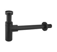 YWJFSA Sifon Lavabo con Abertura de Limpieza 1 1/4" Fregadero Kit de Desagüe Regulable en Altura,Anti-Odores Desague Lavabo para Baño y Aseo,Negro