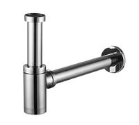 YWJFSA Sifon Lavabo con Abertura de Limpieza,Tubo de Extensión,Anti-Odores,Regulable en Altura,Kit de Desagüe Lavabo Sifon Lavabo,1 1/4"