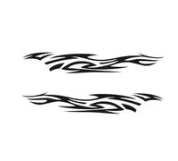 YWJLQH 2 Piezas Calcomanía para Auto Etiqueta Vinilo Decorativo Material PETG Diseño Llamativo Sin Marcas Adecuado para Ventanas Capó Costado Automóvil, Negro