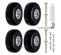 YWJLQH 4 Piezas Ruedas de Repuesto para Maleta Kit de Ruedas Universales Giratorias Material PU Fáciles de Montar Apropiadas para Reparar Maletas Equip, 5 cm x 1.8 cm