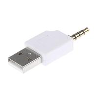 YWJLQH Adaptador USB a 3.5 Mm con Diseño Portátil Conector Audio Jack Funciona como Adaptador de Carga y Transformación de Interfaz Material Plástico, Blanco