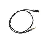 YWJLQH Cable Extensor para Audífonos Adaptador de División de Audio Auxiliar Cable Auxiliar de 3.5 Mm con Conector Macho a Hembra Material Resistente Adecuad, Negro 0.5m