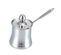 YWJLQH Cafetera Turca Jarra Lechera Hervidor de Café Cazo para Derretir Resistente a la Corrosión Diseño Práctico Fácil Limpieza Adecuada para, 760ml, Individual
