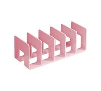 YWJLQH Clasificador de Archivos Acrílico Soporte de Libros Organizador de Escritorio Divisor de Cartas Acrílico Resistente a Caídas Adecuado para Oficina Sal, Rosa