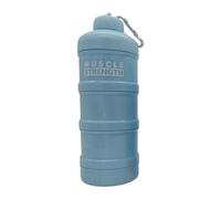 YWJLQH Contenedor de Proteína Dispensador Portátil Recipiente con Llavero Bote con Embudo Compacto Y a Prueba de Fugas Adecuado para Preparar Batidos sobre L, Azul, Individual