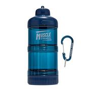 YWJLQH Contenedor de Proteína Dispensador Recipiente Portátil Almacenaje Material PC Duradero con Mosquetón Apropiado para Fitness Viajes Trabajo, Azul, Individual
