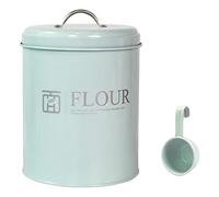 YWJLQH Cubeta de de Metal Bote para Recipiente con Tapa y Mango Organizador de Alimentos Envase Retro Adecuado para Cocina Hogar Decoración, verde claro, tal como se describe