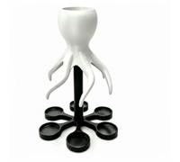 YWJLQH Dispensador de Bebidas Dispensador de Alcohol Accesorio para Bar Servidor Escultórico con Soporte para Vasos y Porciones Precisas Adecuado para, Blanco, Blanco