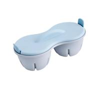 YWJLQH Egg Boiler Vaporizador de Huevos Microondas Cocedor Accesorio Utensilio Cocina Material PP Estructura de Adecuado para Cocina en Casa Y, Azul, Individual