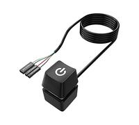 YWJLQH Interruptor de Encendido de PC Botón de Energía Pulsador de Arranque Interruptor para Caja con Indicador Luminoso Y Cable Largo Instalación Simple con, Cable de 1,65 m