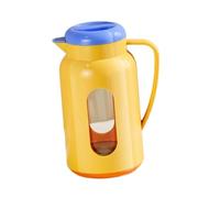 YWJLQH Jarra de Bebidas con Diseño Filtrante de Malla Integrada para Preparar Agua Leche Jugos Y Té Cuerpo de Vidrio Resistente Tapa a Rosca Hermética, Naranja Azul, Individual