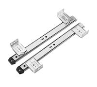 YWJLQH Juego de Riel Deslizante para Bandeja de Teclado Guía Carril Soporte Estructura de Acero Y Movimiento Ahorro de Espacio Y Compatibilidad, 35 Mm Plata 5 Alturas