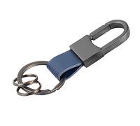 YWJLQH Llavero Car Clip Universal para Llaves Portallaves de Cuero PU con Anillo Metálico Antiextravio Clip Resistente Adecuado para Hombres Mujeres Oficina, Azul
