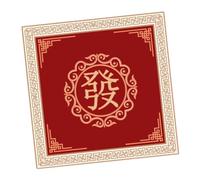 YWJLQH Mantel para Juegos de Mesa Mahjong, 31,50x31,50 Pulgadas, Diseño para Reducir Ruido, Rojo un