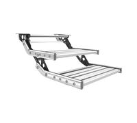 YWJLQH Manual Peldaño Plegable para RV de Estructura de Aluminio con Pedal Antideslizante Y Resorte Resistente Carga Máxima 200kg Adecuado para Entrada Y Sal, Doble capa