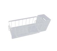 YWJLQH Organizador de Fregadero de Cocina Sostenedor de Esponja Bandeja de Secado Portacepillos Gancho para Estropajo Hecho en Acero Al Carbono Adecuado para, Blanco, tal como se describe