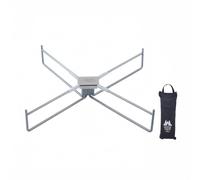 YWJLQH Outdoor Support Pole Portátil con Marco Plegable Soporte Metálico Tubular y Bloque Central Fabricado con Hierro y Acero Inoxidable Adecuado para, Plateado