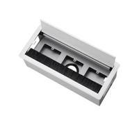 YWJLQH Pasacables de Escritorio Organizador de Cables Caja de Gestión de Cables Toma de Escritorio Rectangular Aleación de Aluminio con Guía Oculta Y Protecc, Blanco