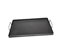 YWJLQH Plancha Antiadherente de Hierro Fundido con Superficie Amplia y Dos Asas para Cocinar Asar y Freír en Cocina y Camping Adecuada para Exteriores E, 30x20cm