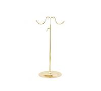 YWJLQH Soporte para Bolsos Ajustable Expositor de Pie Portabolso Metálico Colgador de Hierro Base Estable Gancho Curvo Altura Regulable Adecuado para Ferias Vestidores , Oro Titanio , Ajustable