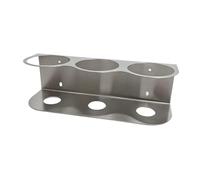 YWJLQH Soporte para Botellas Pulverizadoras Estante de Botellas de Spray Organizador Metálico de Acero Inoxidable Estructura Firme Adecuado para Garaje Baño, 3 Hoyos