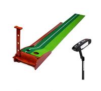 YWJLQH Tape Práctica Golf con Automático, Entrenador Putting Green, Golf Putting Mat, 3m Entrenador de Golf + Putter