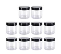 YWJLQH Tarro para Mascotas con Tapa, Recipiente Apilable, Transparente Y Ligero para Café, Crema, 10 Unidades de 200 ml., Individual