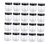 YWJLQH Tarro para Mascotas con Tapa, Recipiente Apilable, Transparente Y Ligero para Café, Crema, 20 Piezas 300ml, Individual