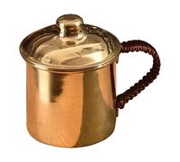 YWJLQH Taza de Café de Cobre Artesanal con Asa Gruesa Vaso de Agua Multifuncional para Té Y Café Adecuado para Oficina Hogar Y Decoración de Cocina, b, tal como se describe