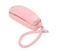 YWJLQH Teléfono de Pared Teléfono Fijo Teléfono de Casa Dispositivo para Montar en Pared Teclas Luz de Llamada Ajuste de Volumen Adecuado para Hogar, Rosa