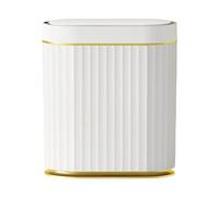 YWJLQH Touchless Basurero Automático Bote de Basura Rectangular Cubo de Basura Electrónico con Tapa Impermeable Función Sin Ruido Adecuado para Dormitorio Sa, 7L áureo