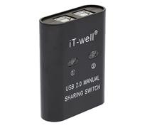 YWJLQH USB Compartidor de Puertos USB KVM Adaptador para Impresora con Interruptor Manual Conexión Sencilla Ahorro de Energía y Diseño Compacto en Material