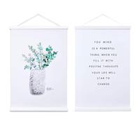 Ywlake A3 Barra magnética para pósteres, de madera, marco para fotos, 30x40 colgador para obras de arte impresas (Blanco,30cm, 2 paquetes)