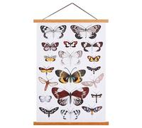 Ywlake Barra magnética para pósteres, de madera, marco para fotos, 45x60 45x30 45x45 colgador para obras de arte impresas (Teca,45cm)