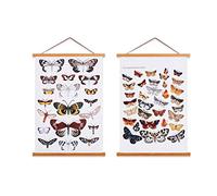 Ywlake Barra magnética para pósteres, de madera, marco para fotos,colgador para obras de arte impresas(Teca,56cm, 2 paquetes)