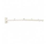YWMJZEU 1 Pieza Perchero de Pared Plegable de Metal Soporte Colgante Organizador de Ropa Tendedero Estructura de Aluminio Estable y Plegado a Ras de Pared , Blanco Lechoso , Cinco Pliegues
