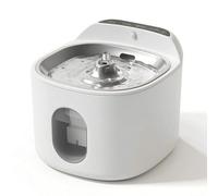 YWMJZEU Abrevaro Inteligente Inteligente con Inalámbrico Fuente con Batería Recargable Higiénico Fuente Banja Acero Inoxidable para Perros Pequeños, Blanco, Bebedero Inteligente + 6 Filtros