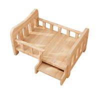 YWMJZEU Barandillas Elevadas Cama Elevada Perro Antideslizante Cama Madera Mascota Sofá Canino para Perros Pequeños, Interior, Grande para Mascotas De hasta 6.8 Kg
