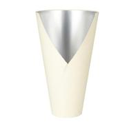 YWMJZEU Caja Flores Cónica Rígida Arreglos Creativa Envoltura para Floristas, Bodas, Regalos, Blanco Cremoso, Grande 18x9x30cm
