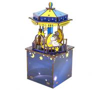 YWMJZEU Caja Musical Carrusel Piezas Encajables Caja Musical Carrusel Pieza Decorativa Kit Modelo Mecánico, Caja De Música De Carrusel De Buenas Noches