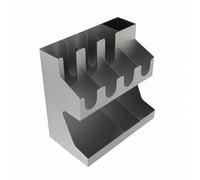 YWMJZEU Estante Dos Niveles Abierto Rack Escalonado Base Estable Organizador Compartimentos para Cafetería, Acero Inoxidable