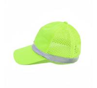 YWMJZEU Gorra de Trabajo en Carretera Reflectante de Béisbol Sombrero de Visera Ajustable con Protección Solar y Paneles de Malla Adecuada para, Green Reflective Cap