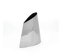 YWMJZEU Jarrón Trapezoidal Metálico Jarrón Geométrico Decorativo Florero con Borde Inclinado para Recibidor, Plateado, Pequeño L210 W70 H260MM