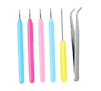 YWMJZEU Juego de Herramientas Ranuradas para Quilling, de Papel, Suministros para Manualidades, Pegamento para Manualidades, Arte para Adultos, Tarjeta, 6 Piezas, Individual