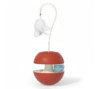 YWMJZEU Juguete Bola Oscilante Resistente Bola Inter con Sonajero Masticable Pelota Dispensadora Comida para s, Rojo Haitang