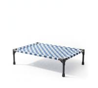 YWMJZEU Metal Negro Rejilla Tela Cama Elevada Mascota Cama Elevada s, Azul, Style to 1