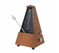 YWMJZEU Metrónomo de Metrónomo de Torre Mecánico Baterías Piramidal Pulso Preciso Accesorio Musical para Principiantes, Ensayo, Madera Natural