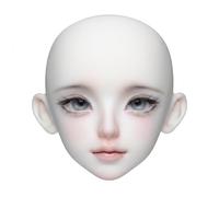 YWMJZEU Muñeca BJD Detalles Realistas Muñeca de Articulaciones Esféricas Personalizable Figura Coleccionable BJD parficionados a, Piel Clara Normal, Maquillaje De Cara B De Una Sola Cabeza